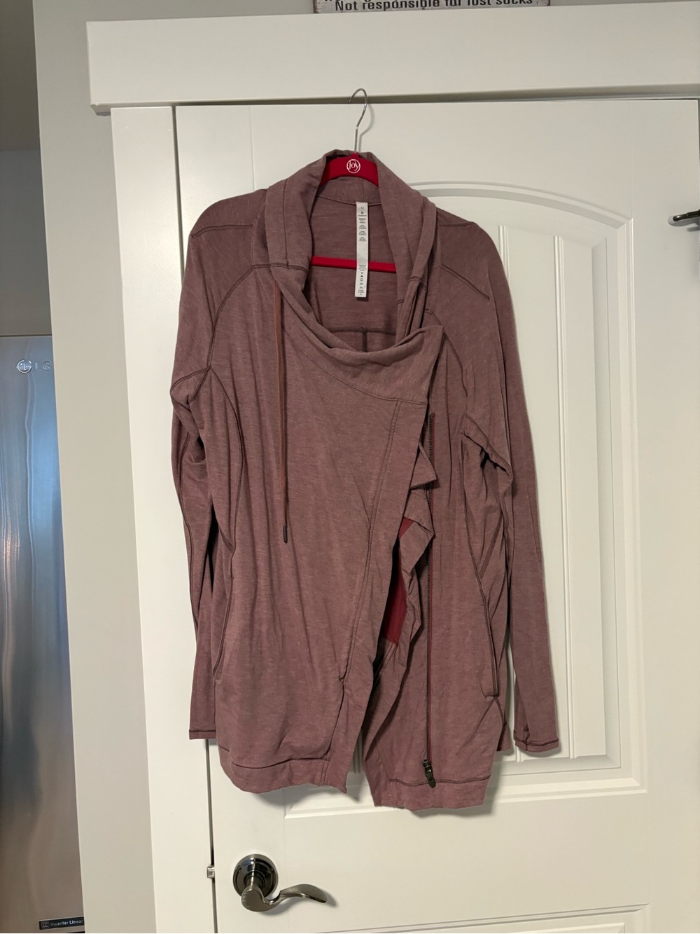 lululemon athletica Mauve Draped Open-Front Cardigan